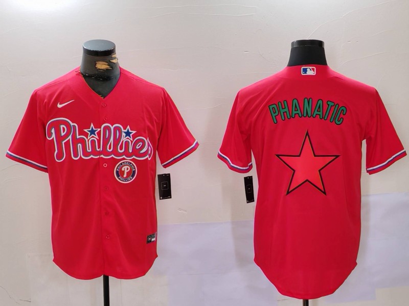 Men Philadelphia Phillies Blank Red Game 2024 Nike MLB Jersey style 9123->indianapolis colts->NFL Jersey